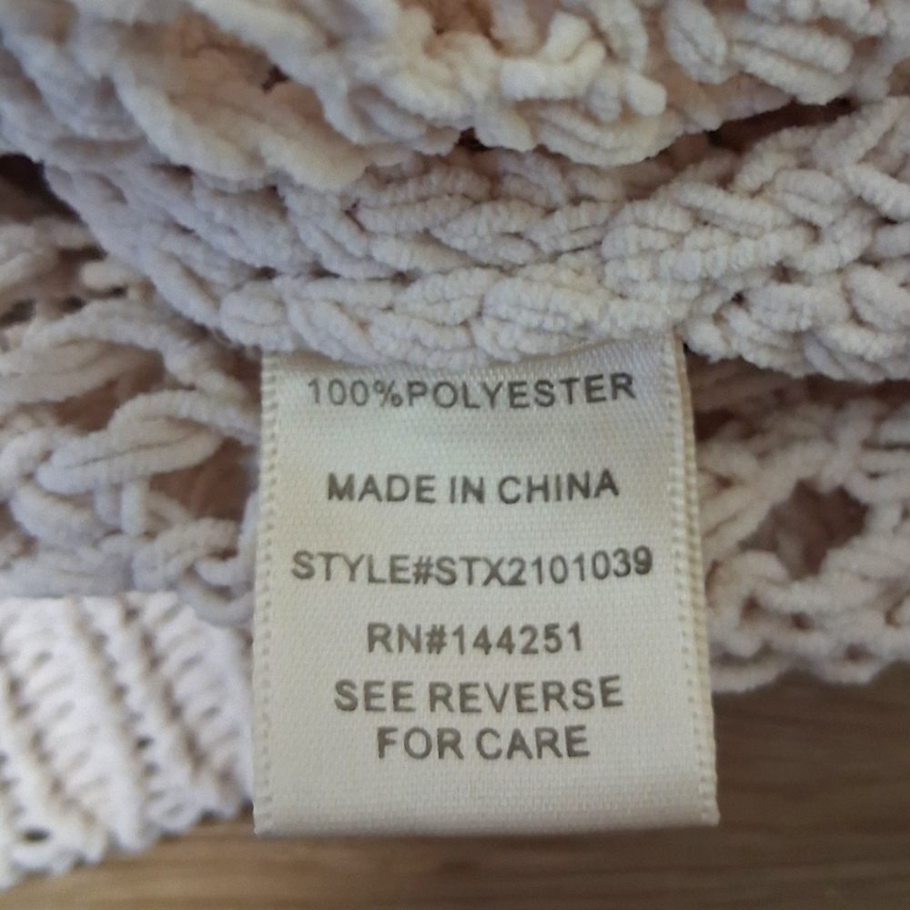 Artelier Cream Open-Knit Cardigan, Size Medium - Picture 5 of 8